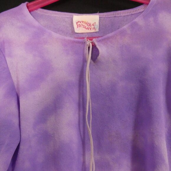 POSITIVE RESULTS | P2P 13 inches measured | Purple Tie Dye Ruffle Sleeve Top - Picture 4 of 14